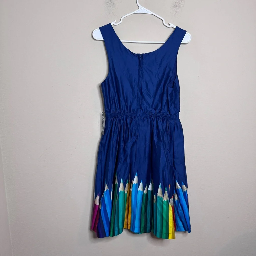 ModCloth Colored Pencils Rainbow Print Sleeveless Dress - Picture 9 of 12